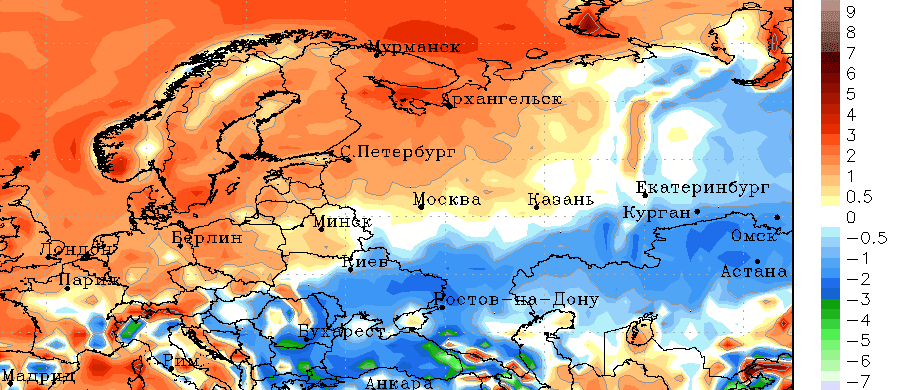 Долгосрочный прогноз температуры воздуха на август 2018