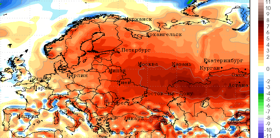 Долгосрочный прогноз температуры воздуха на март 2020
