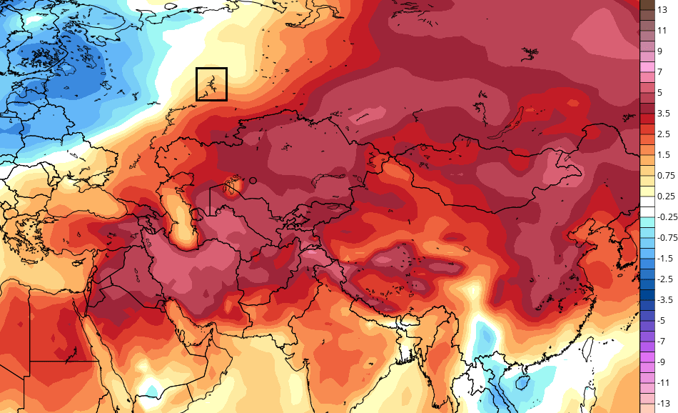 Ожидаемая температура воздуха в апреле 2022